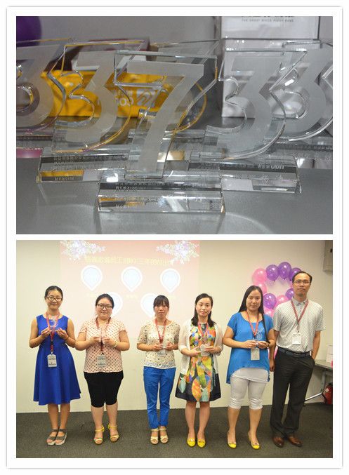 颁发三年、五年、七年“忠诚员工奖”（RCC上海公司）