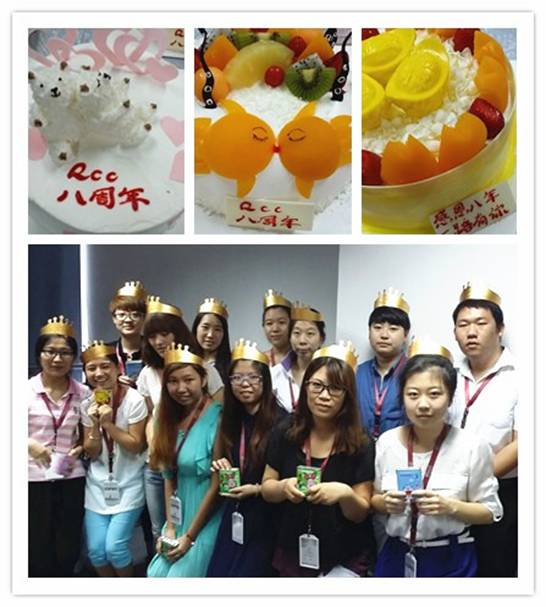 与RCC一起过生日的员工（RCC天津公司）